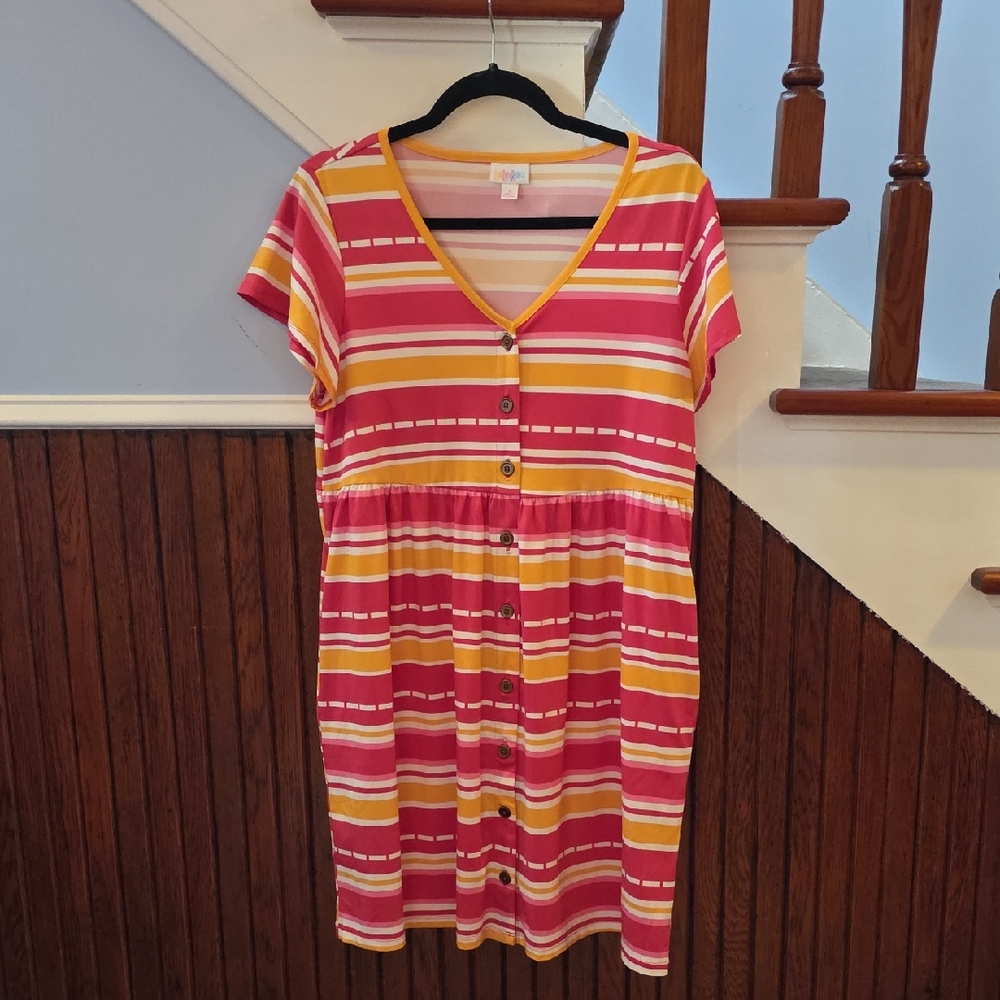 LuLaRoe Small Heidi Dress Short Sleeves